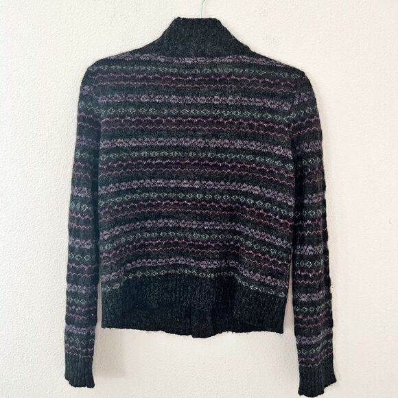 Jacquard pattern Wool blend Cardigan Sweater Size Medium - Picture 4 of 9